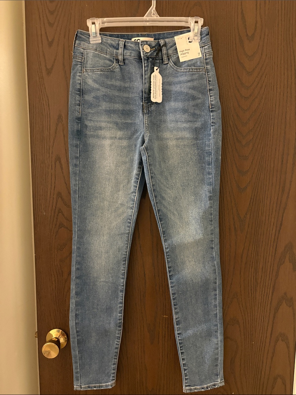 NWT SO High Rise Stretch Jegging Light Blue